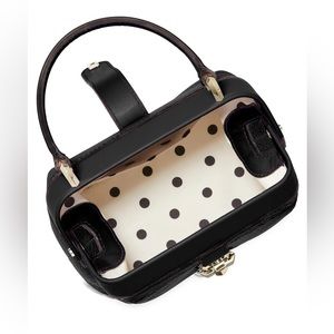 NWT KATE SPADE  Small Remedy Leather Lock Cross Body Satchel Bag Purse BLACK